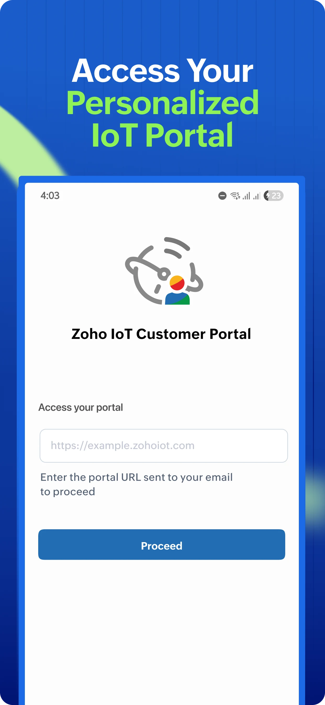 Zoho IoT - Customer Portal screenshot