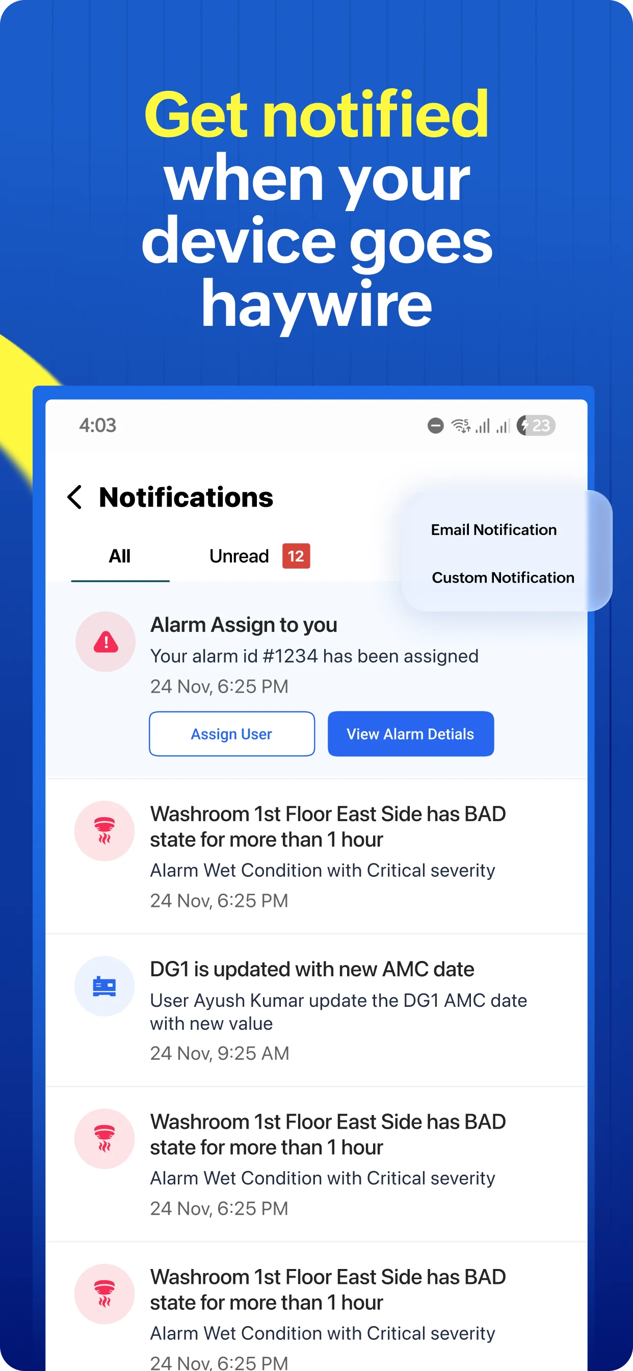 Zoho IoT - Customer Portal screenshot